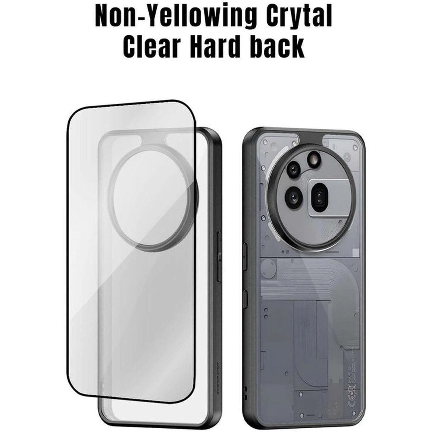 Clear Case with Screen Protector for Nothing Phone (3a) Pro