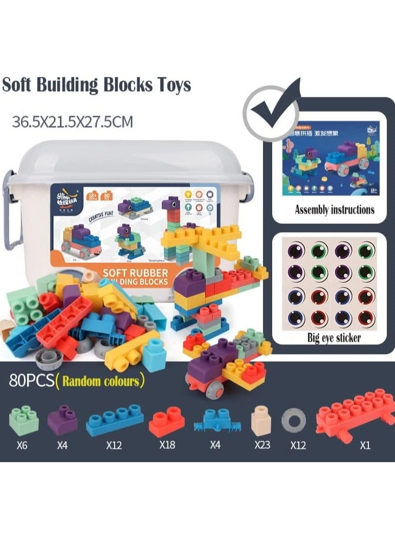 Soft Building Blocks - 80 pcs