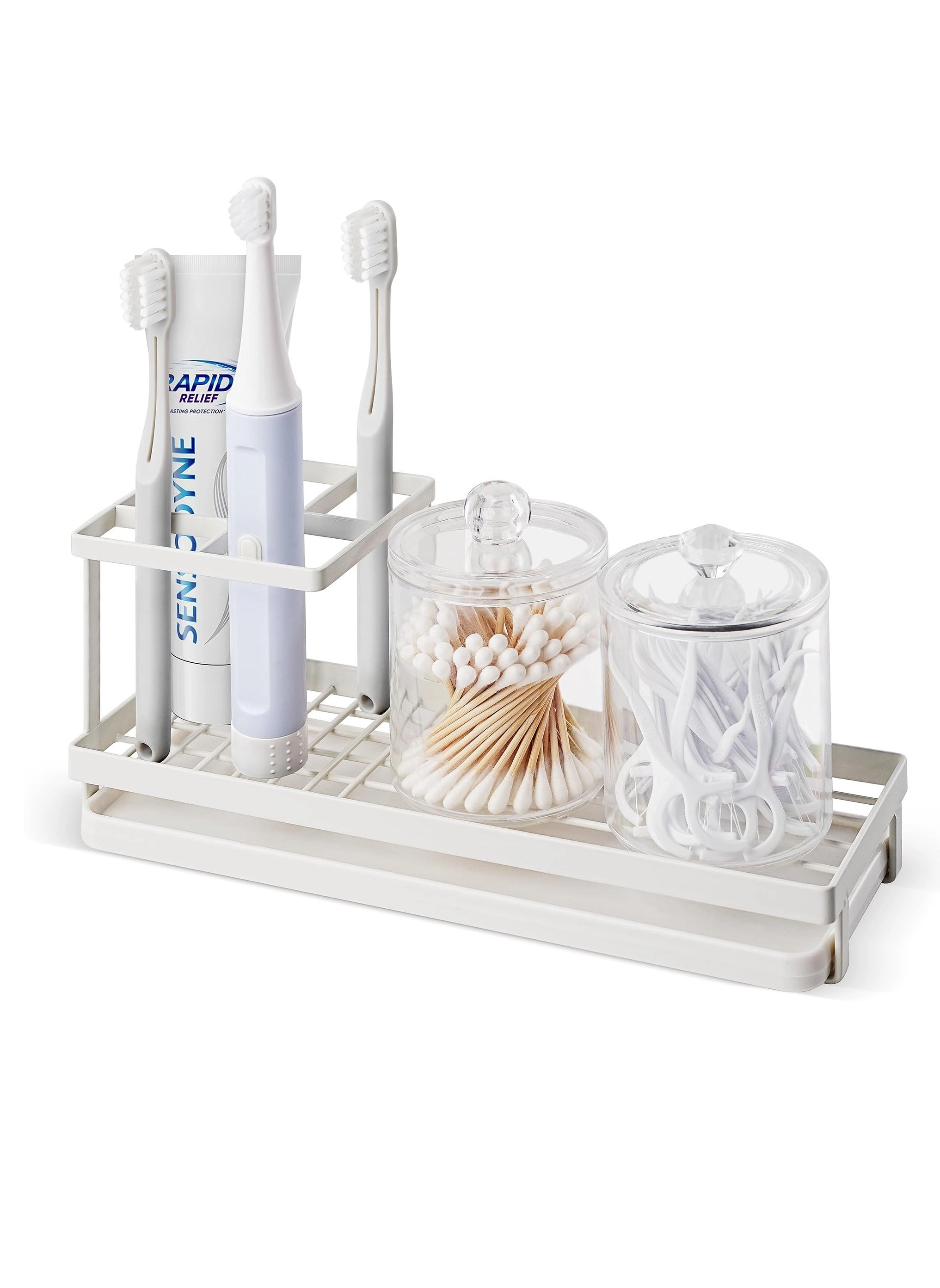 Toothbrush Holder - 4 Slots Bathroom Countertop