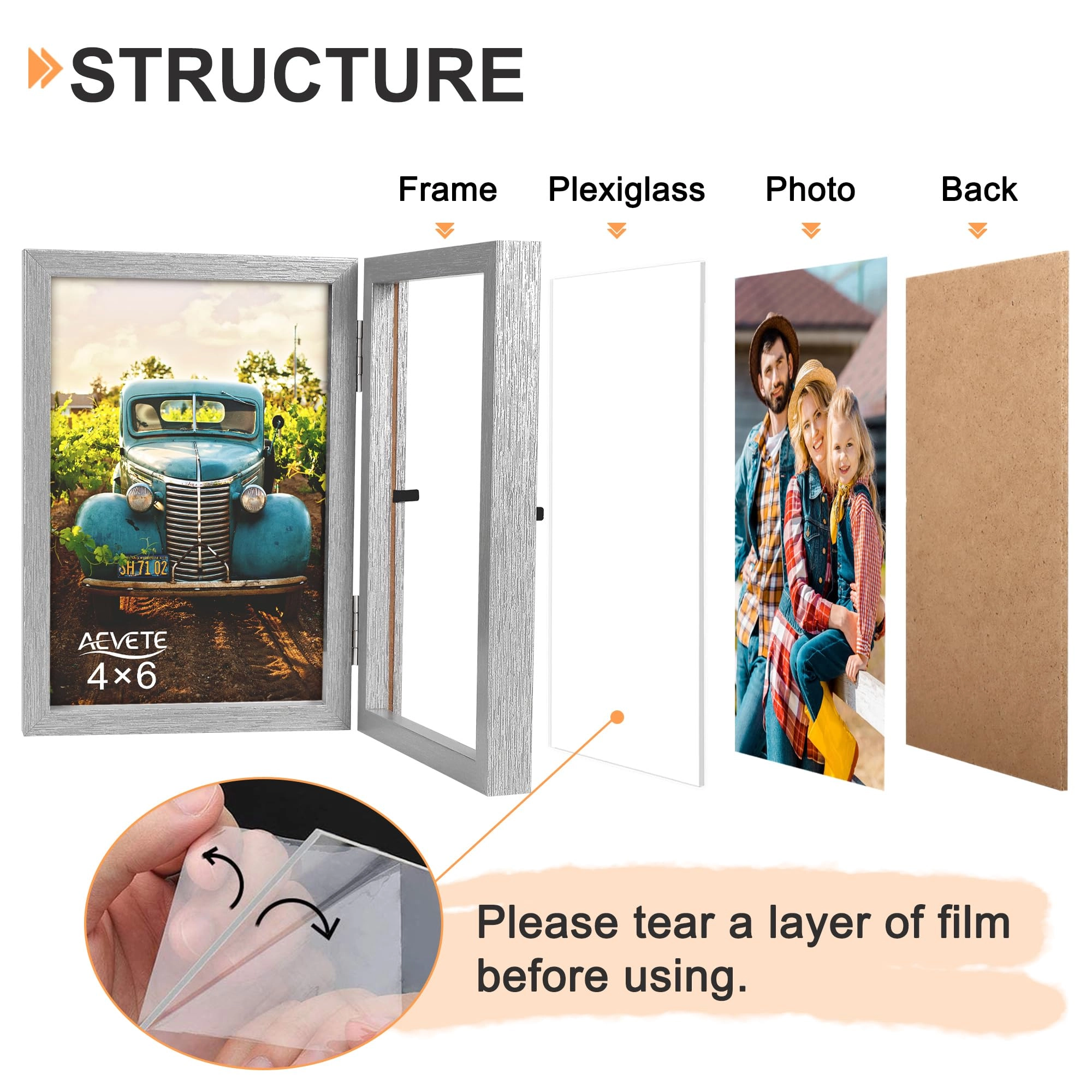 Double Picture Frame - 4x6 in two