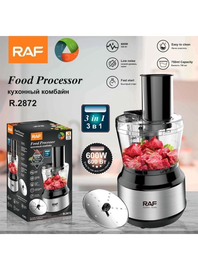 3-in-1 Food Processor - 750ml 600W