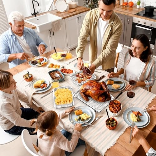Oven Air Fryer Basket and Tray - Stainless Steel Set of 3