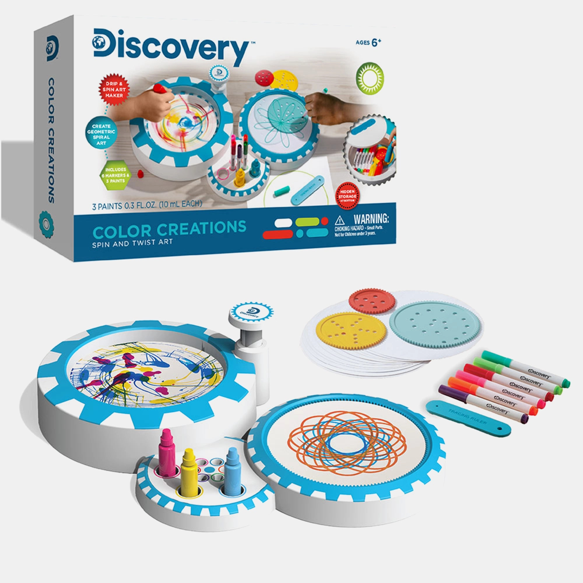 Discovery Paper Mindblown Spiral & Spin Art Station - 6+ years 9 pcs