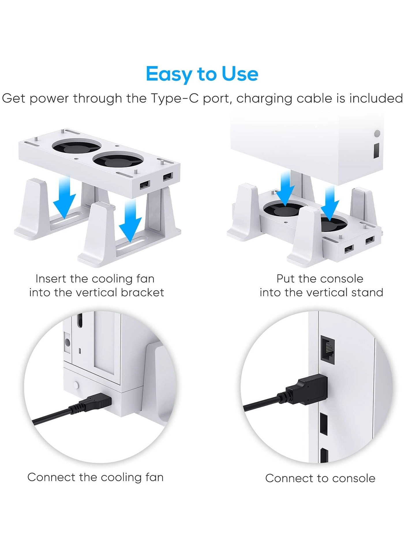 Cooling Fan Mount for Xbox Series S - Two fans