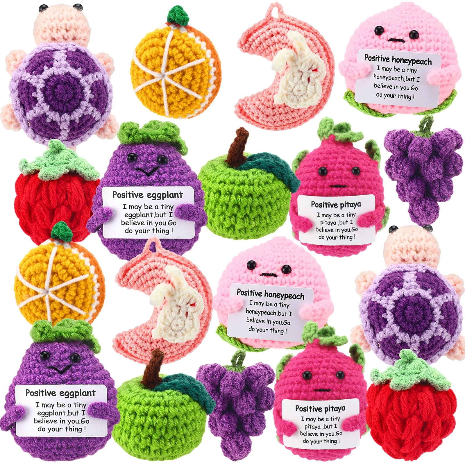 VioraWhite Fruit Animals Emotional Dolls 15.01 cm