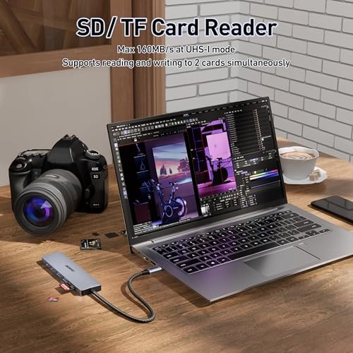 5in1 USB C Hub - 4K HDMI 3 USB-A 100W Power Delivery