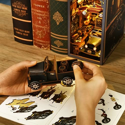 Book Corner Construction Kit (DIY Book Nook Kit) - vintage car