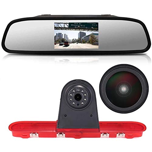 Brake Light Reversing Camera + Rear View Mirror Monitor - Night vision 628 x 586 pixels