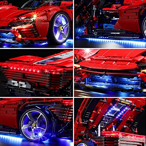 LED Light Kit for LEGO Ferrari Daytona SP3 42143 - Metal 4.5-5V