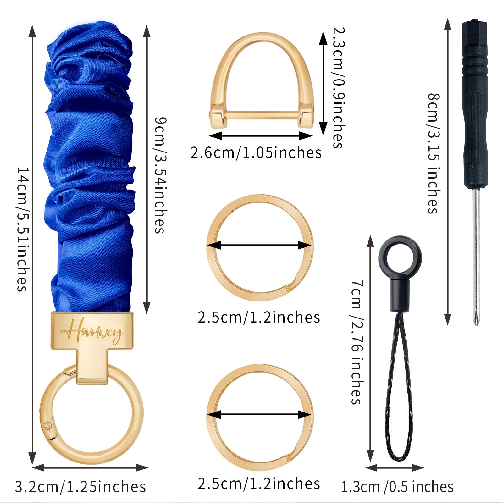 Stretchy Scrunchie Keychain Wristlet - Fun