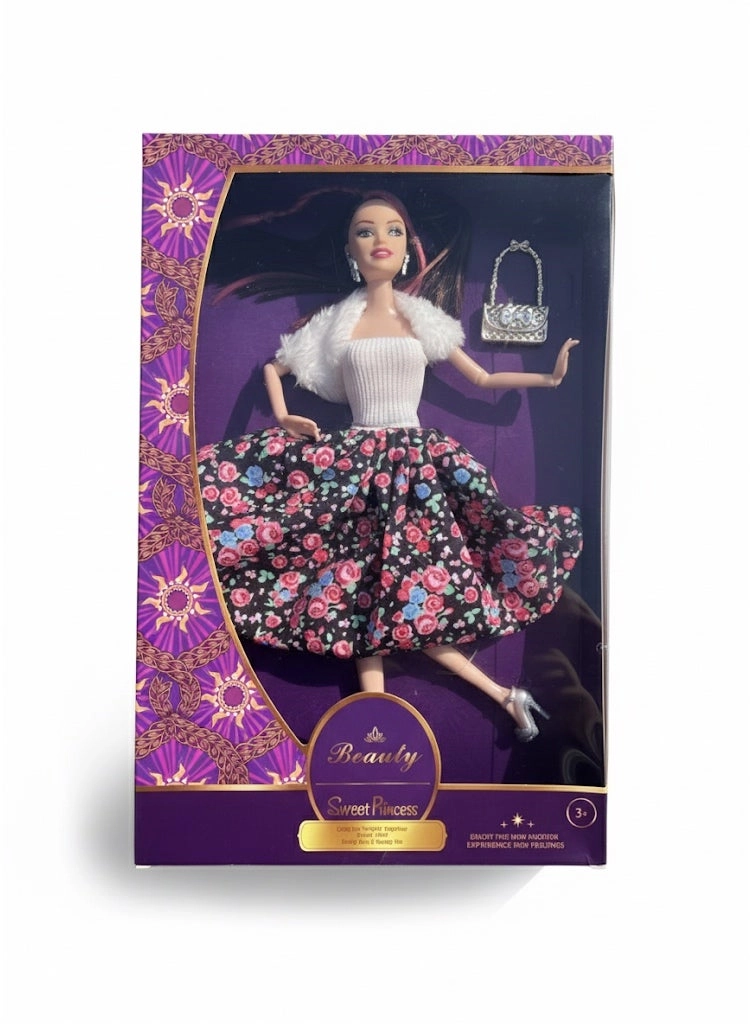 Generic Beauty Sweet Princess Fashion Doll - 30 cm Floral Dress Ages 3+