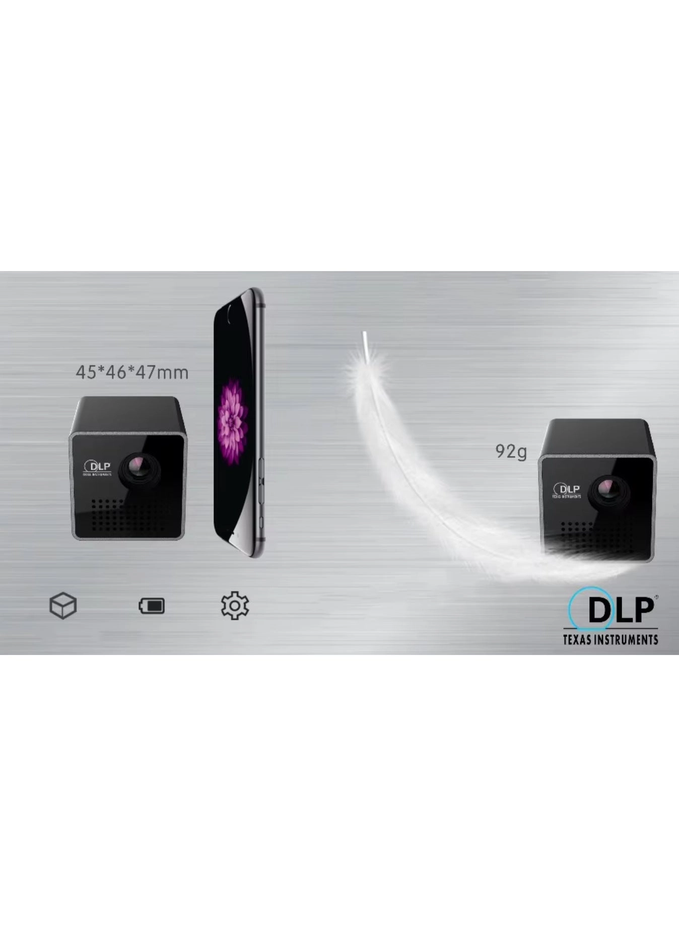 Mini Portable LED Wifi Projector 150 ANSI lumens 2K