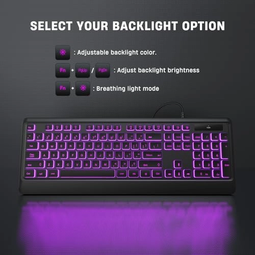 Backlit Computer Keyboard - US Wired