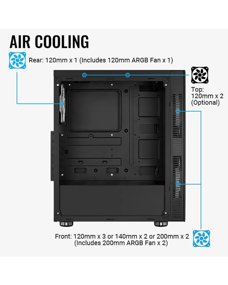 P500C - Side window Mid Tower