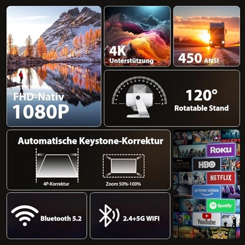 Mini Projector B0FQBYPRVM 18000 Lumens