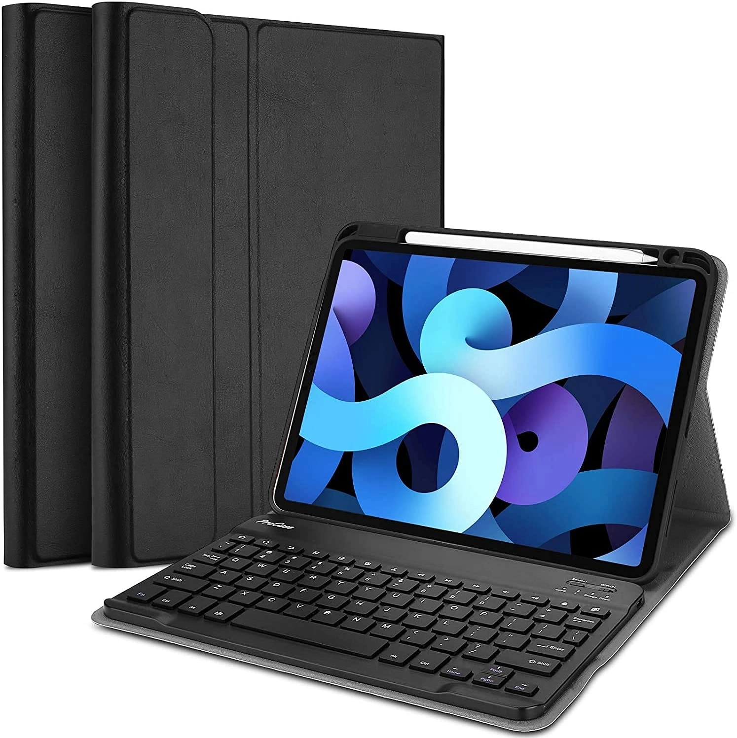 Keyboard Case with Pencil Holder for iPad Air 4th 10.9-inch (2020) + iPad Pro 11-inch (2018)