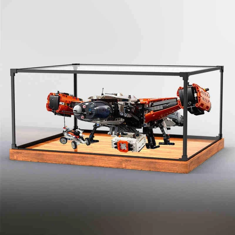 Display Case - 55X50X25cm Wooden Base