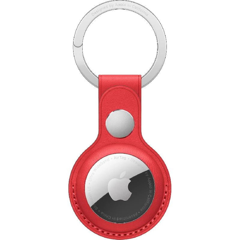 Apple AirTag Leather Key Ring - Baltic Blue