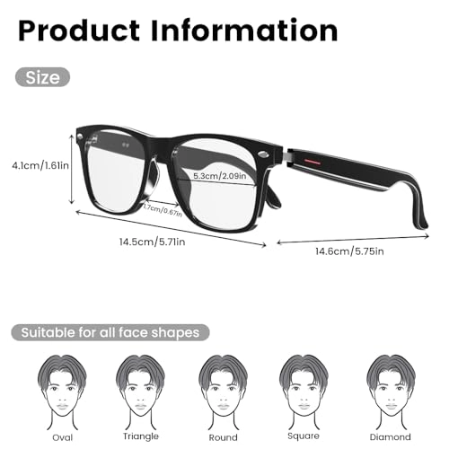 Smart Bluetooth Glasses - Touch Control Voice Control