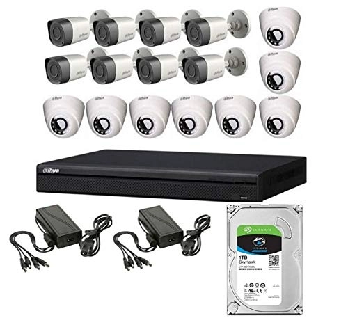 HD DVR + Dome Camera + Bullet Camera + Harddisk + Power Supply - 16CH 2MP