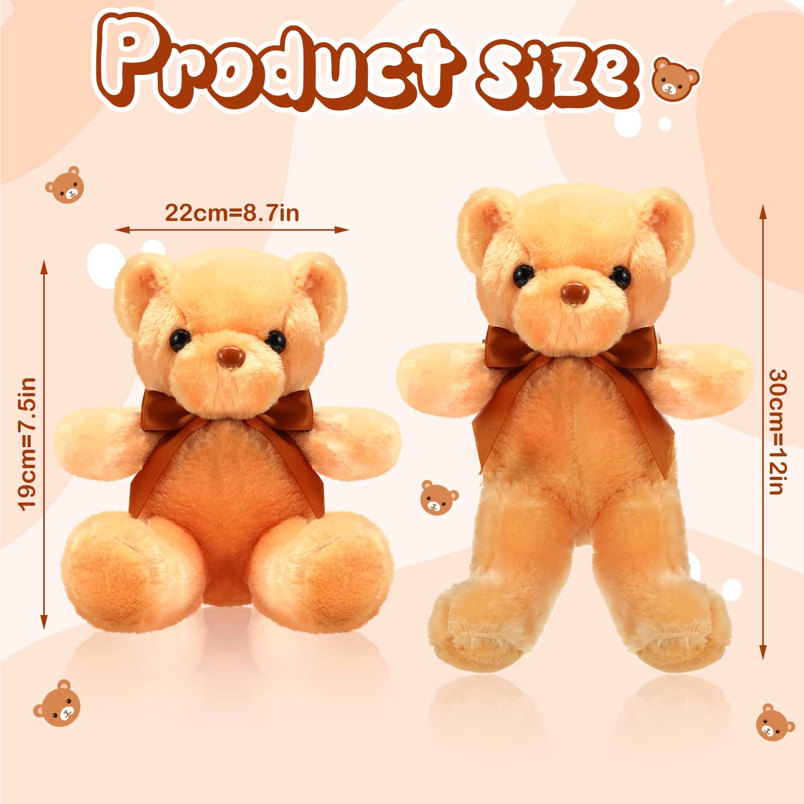 Teddy Bears - 10 Pcs 12 Inch