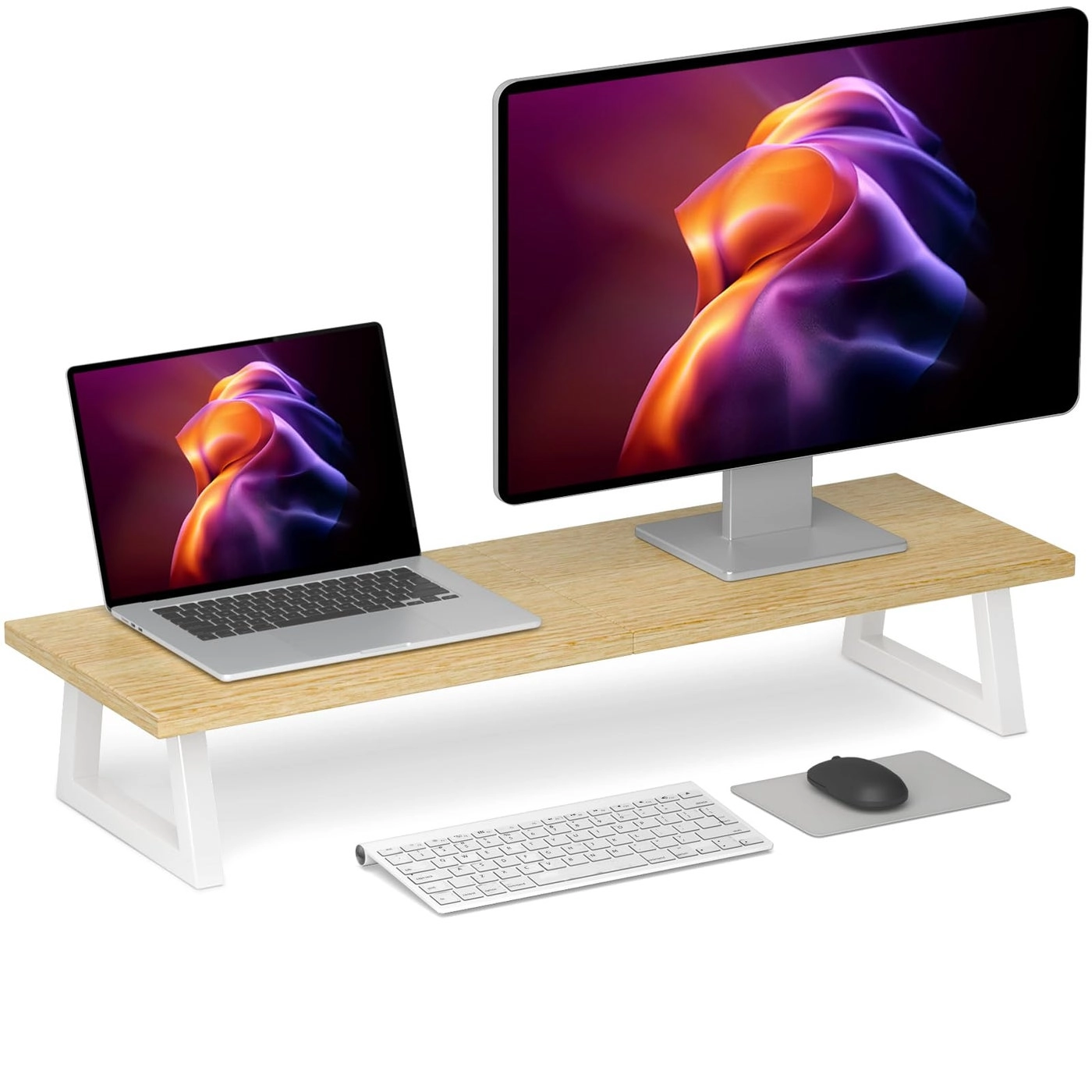 Dual Monitor Stand Riser - 2 Monitors 37 inch