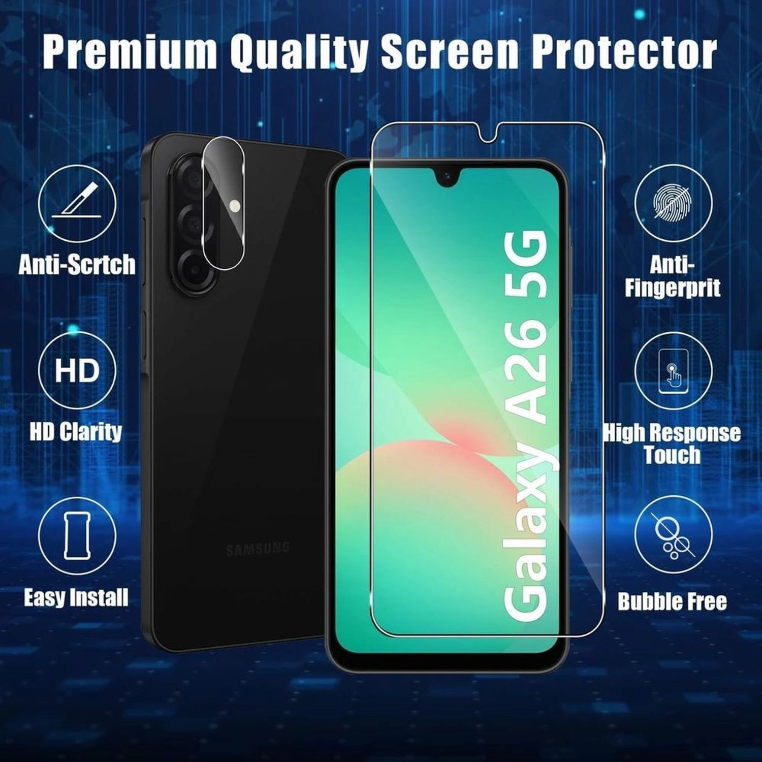 Clear Screen Protector for Samsung Galaxy A26