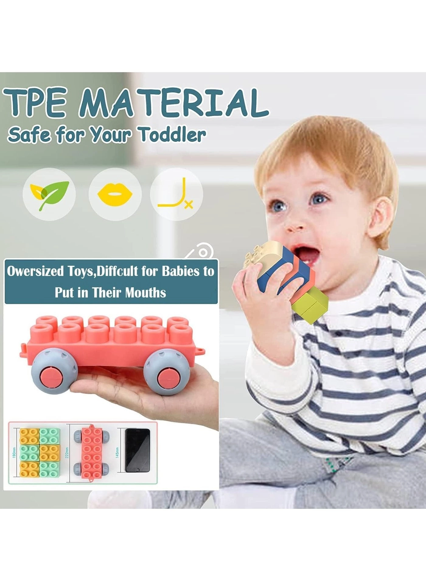 Soft Building Blocks - 80 pcs