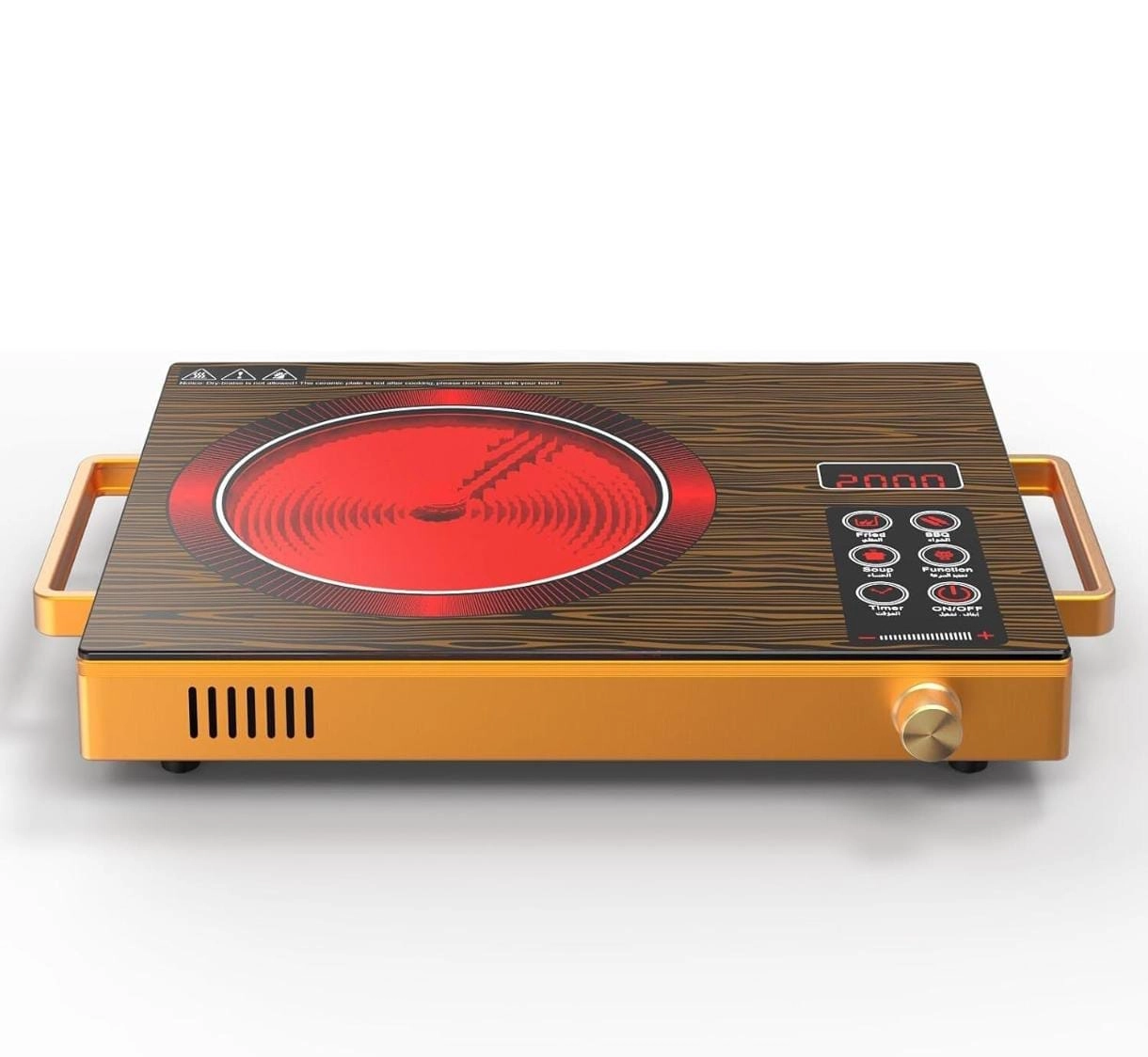 Vistanics Electric Ceramic Cooktop Ceramic hob - 2200W Single Burner Infrared