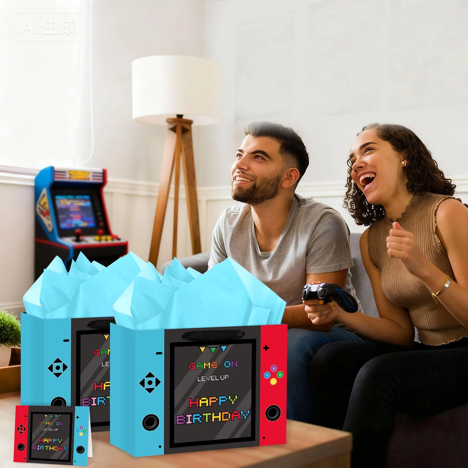 Video Game Birthday Gift Bag - 1 count Party