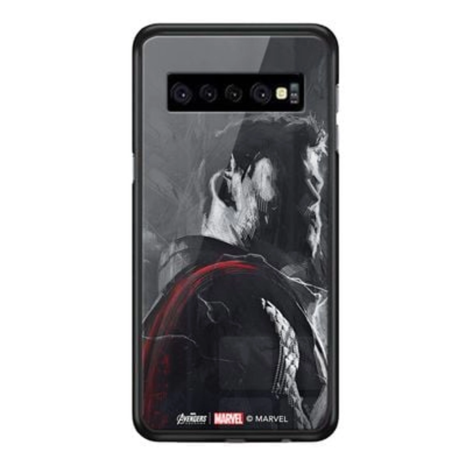 Thor's Side Face Cover for Galaxy S10 - TPU Bumper Case + Tempered Glass Back