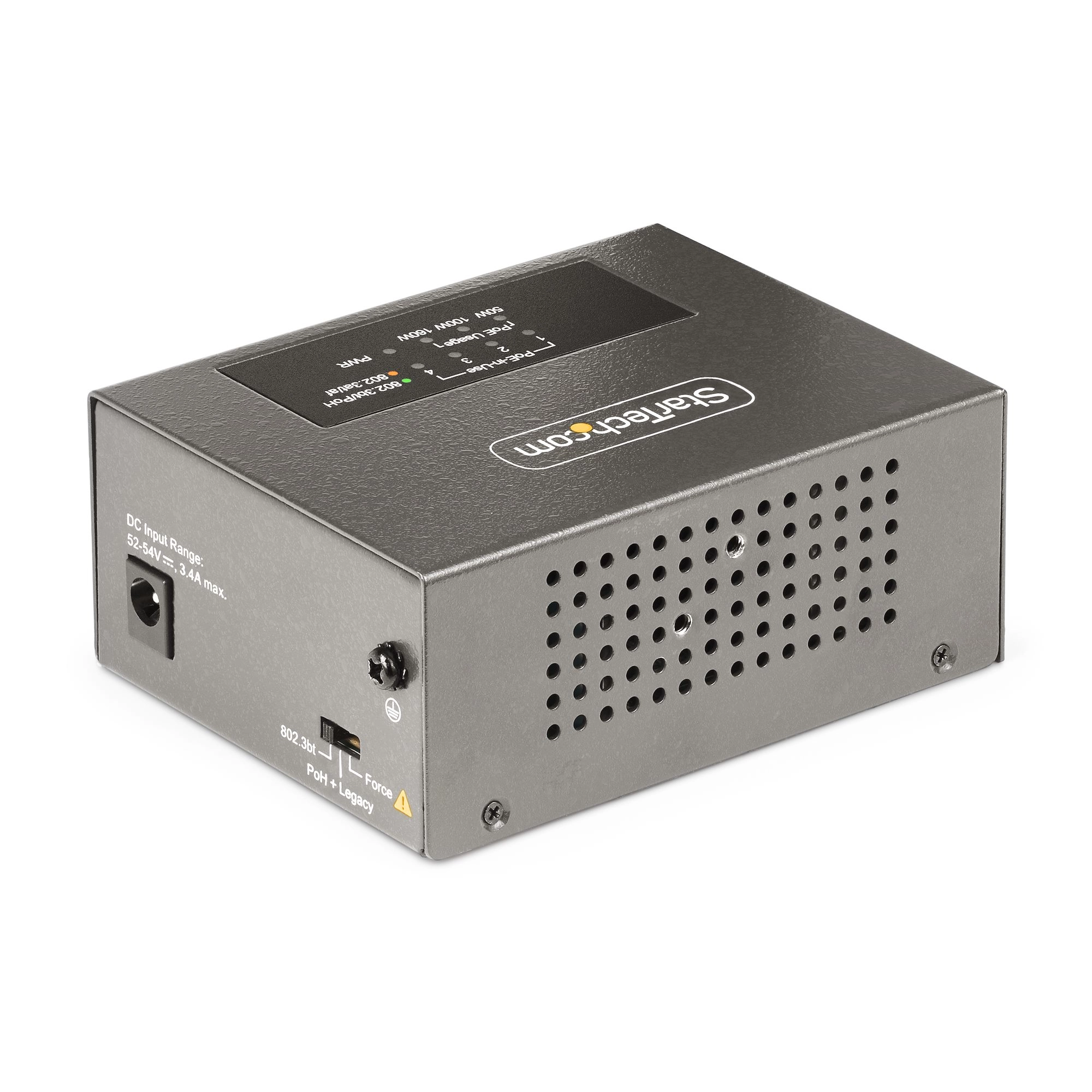 4-Port Multi-Gigabit PoE++ Injector - 52 Volts 95 Watts 4 802.3af/802.3at/802.3bt 5/2.5/1Gbps 160 Watts