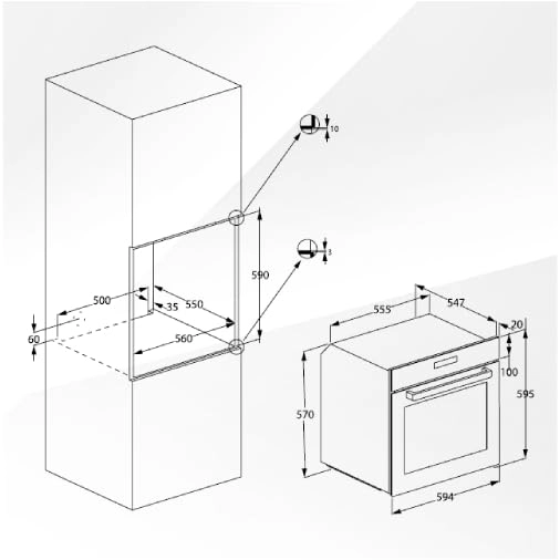 BBIM14300XD 60cm Fan Oven
