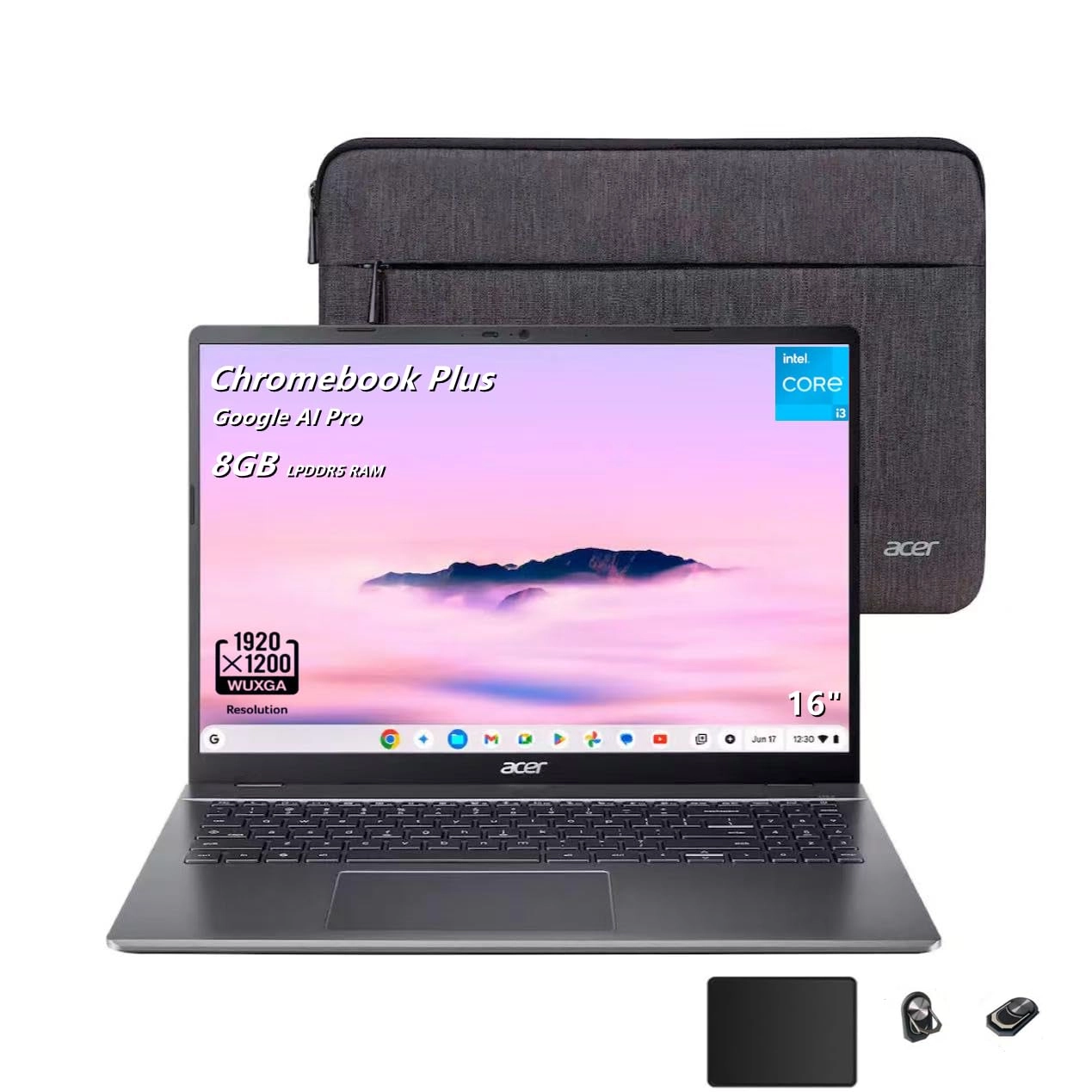 Chromebook Plus 516 - 16'' 128GB 8GB i3-1315U