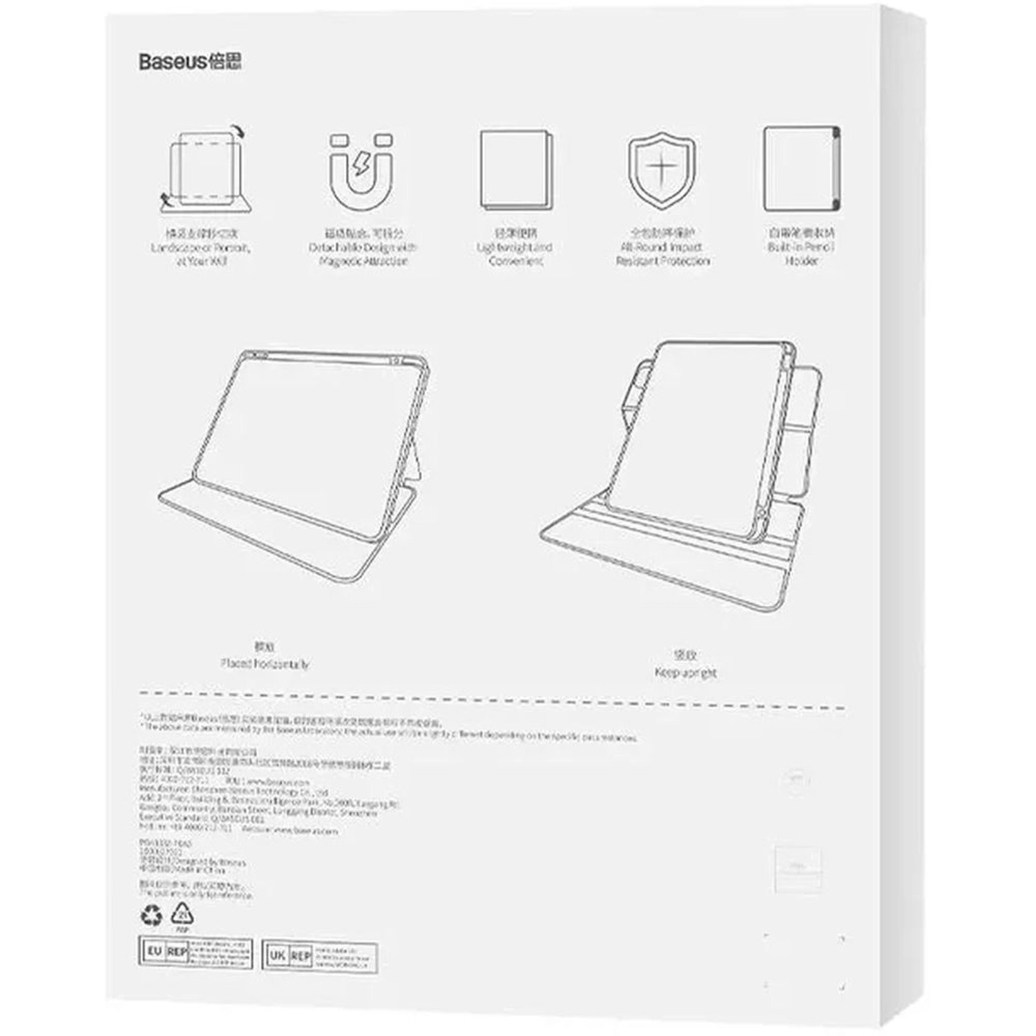 Magnetic Case with Pencil Holder for iPad 10.2-inch