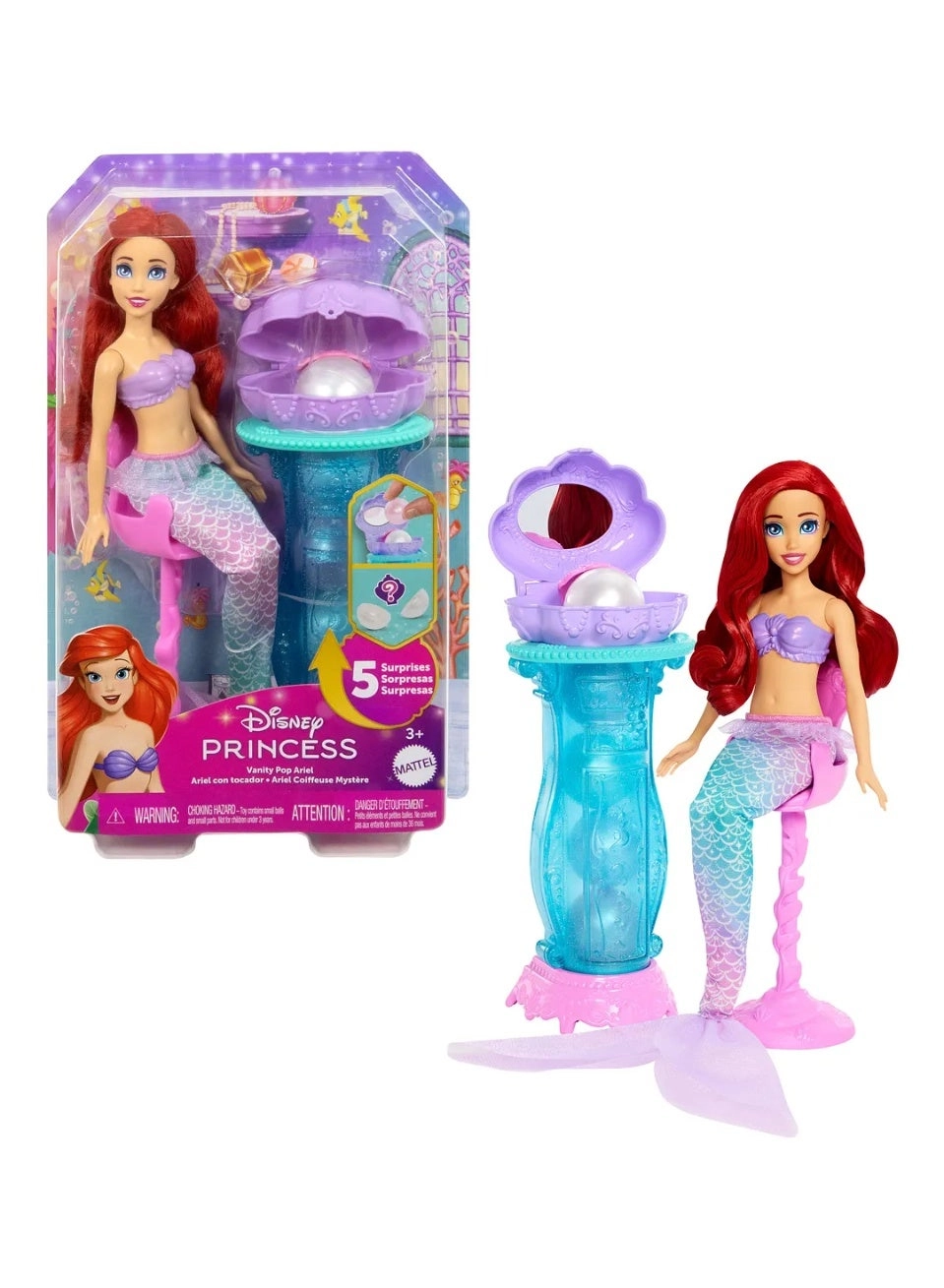 Ariel Doll - Mermaid Vanity Pop Ages 3+