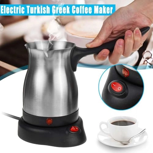 Electric Turkish Coffee Maker - 500ml Portable Even Heating