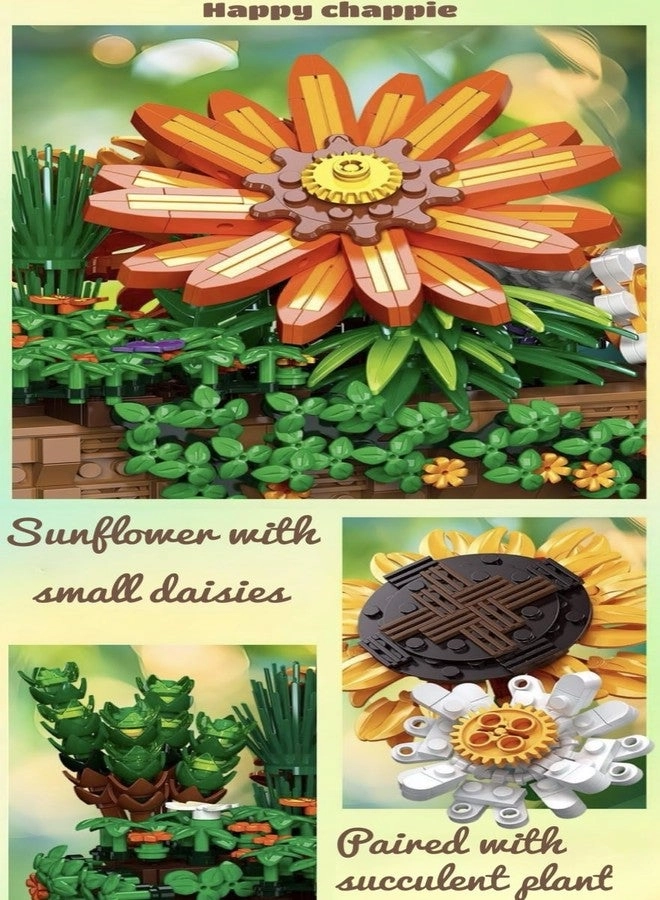 Flower Bonsai Building Blocks Set - Sunflower 924 pcs