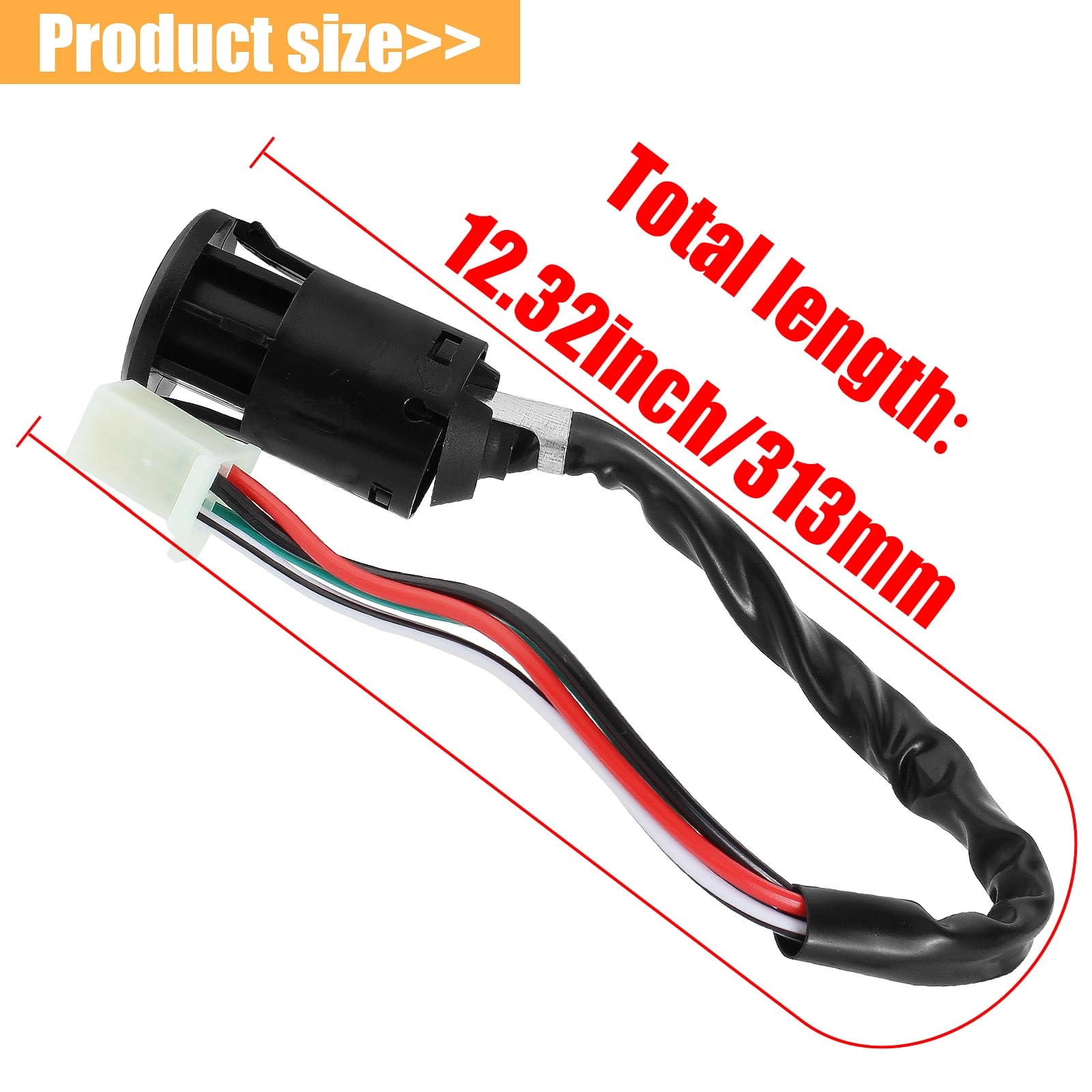 Ignition Key Switch - 4 Pin Plug-In Mount