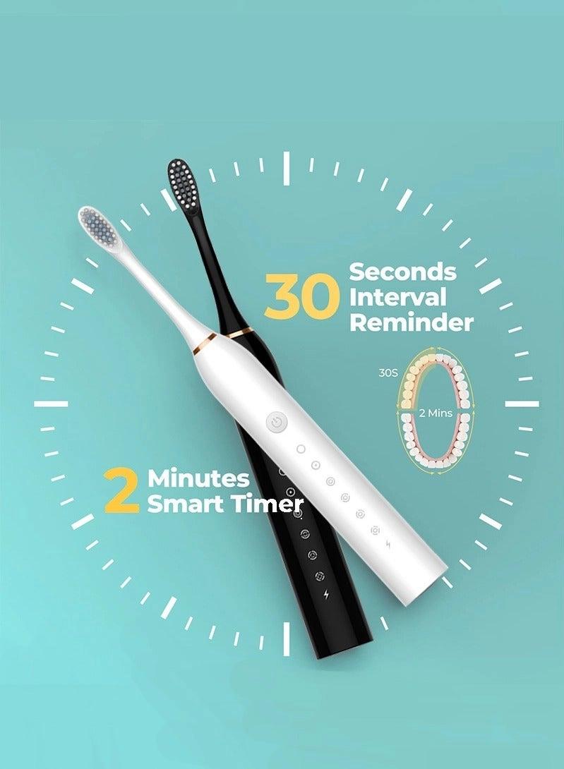 PSM brush - 6-Speed Sonic Vibration White Combo