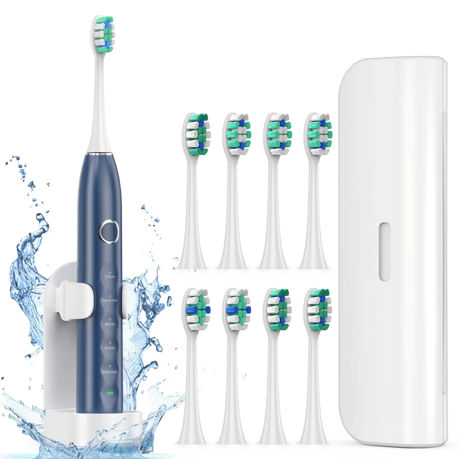Electric Toothbrush - 8 Count Cherry Pink 120 Days Battery Life
