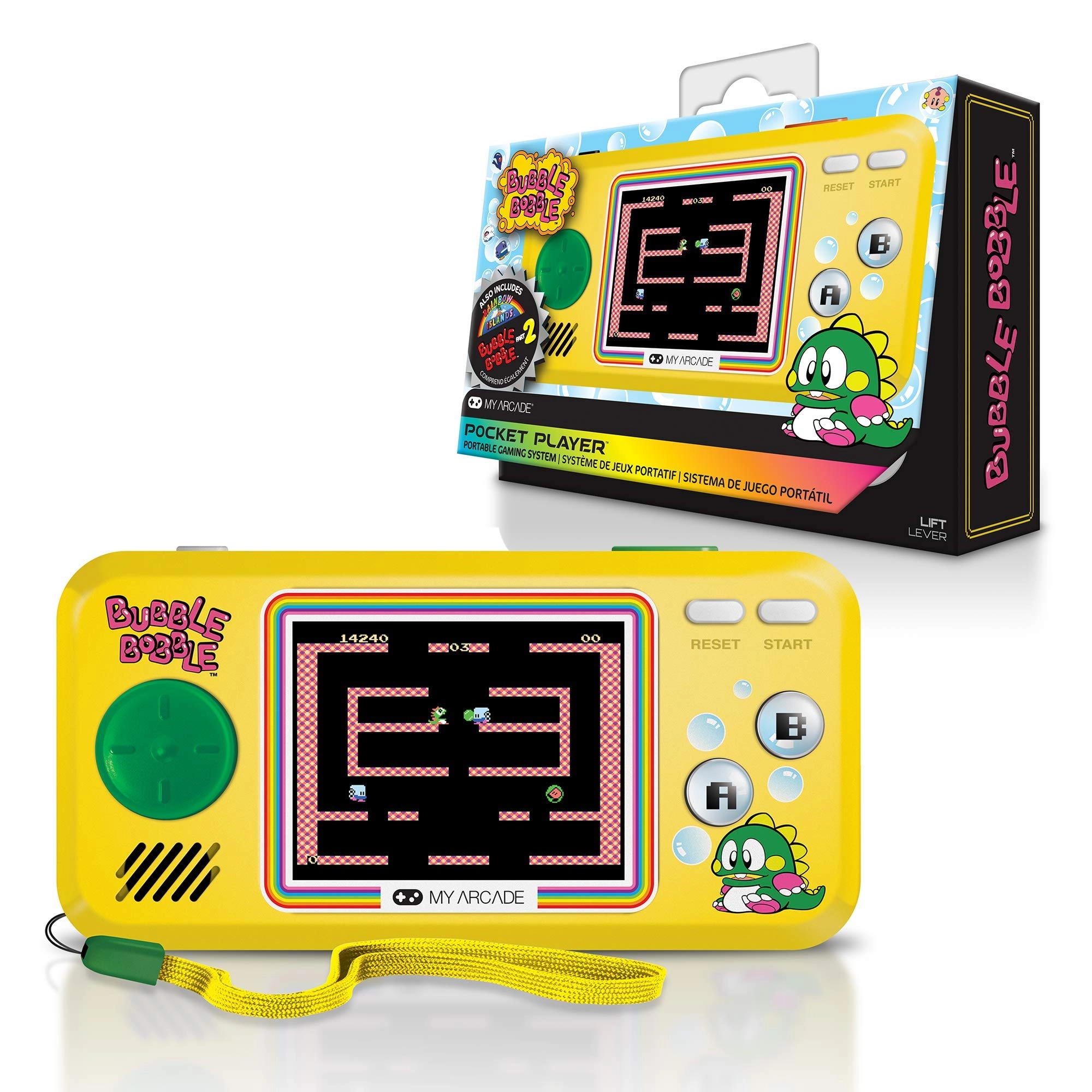 My Arcade BUBBLE BOBBLE Pocket Player - 2.75 Inch Full Color Display Headphone Jack