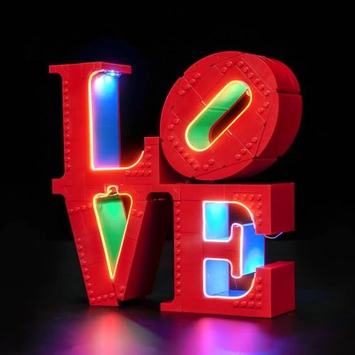 LED Light Set - Compatible with Lego 31214 LOVE Heart 5 light sources