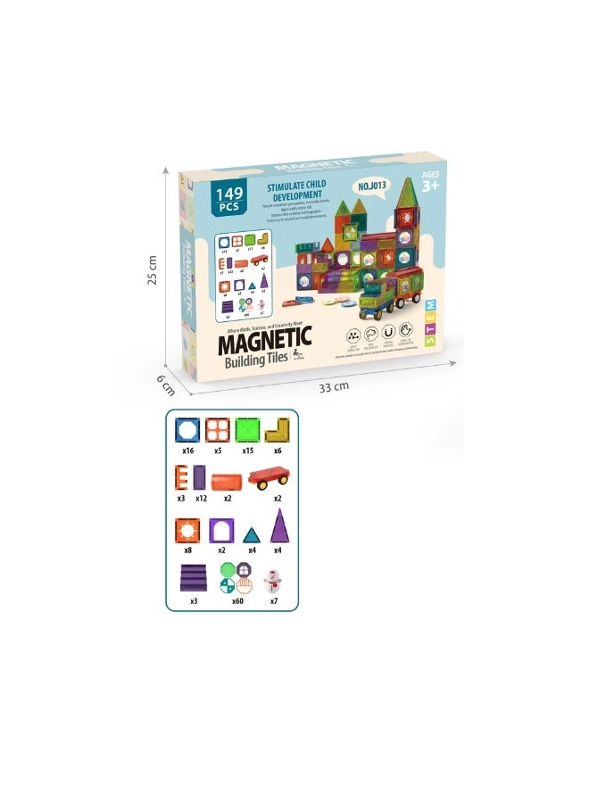 Magnetic Building Tiles - 149 pcs