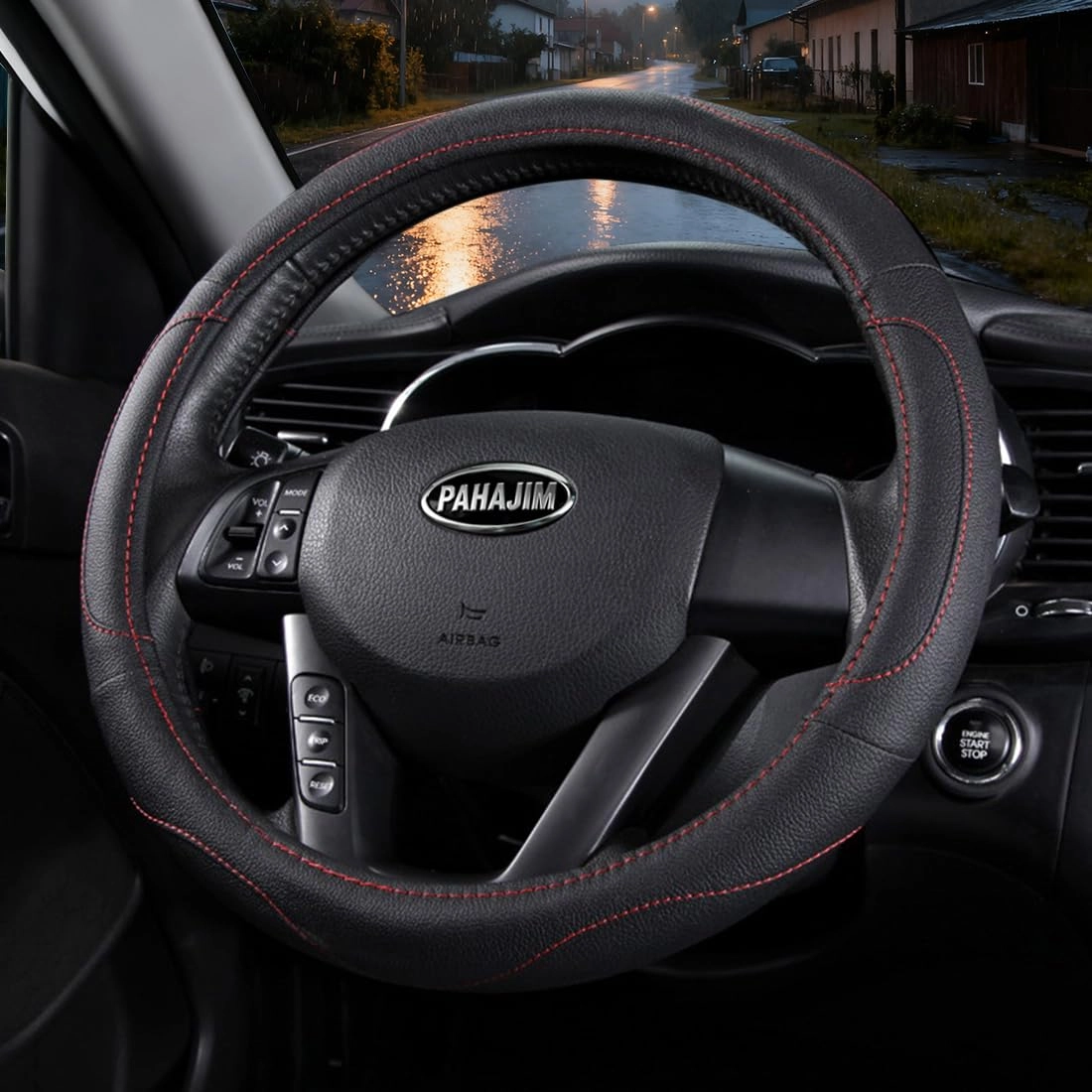 Leather Car Steering Wheel Covers