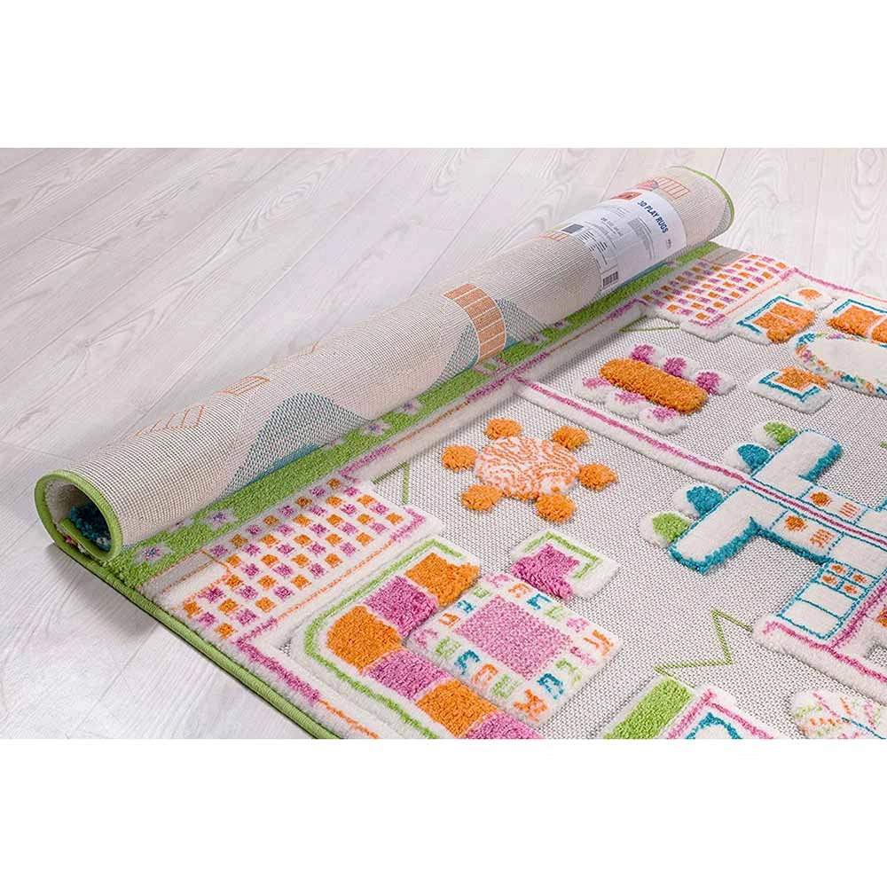 Beach House Design Educational 3D Carpet Playmat - 18 months