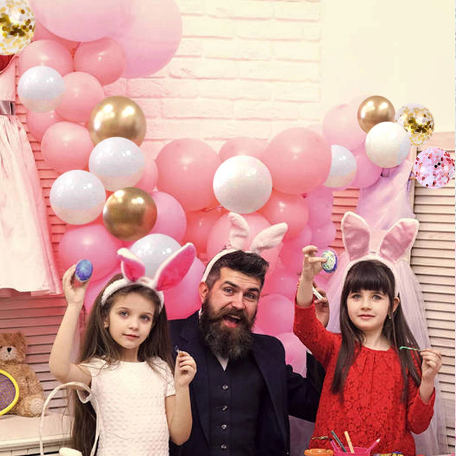 Confetti Latex Balloons - 60Pcs Anniversary Baby Shower Birthday Wedding