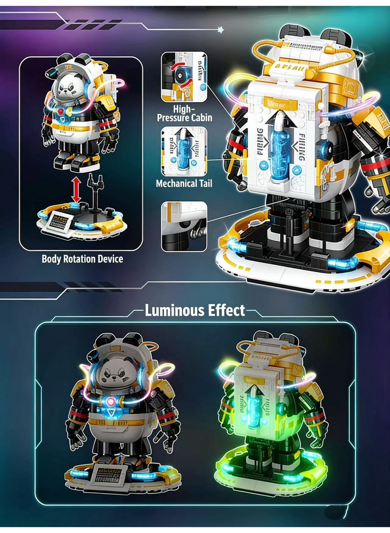 Chinese Giant Panda Mini Particle Building Blocks - Panda