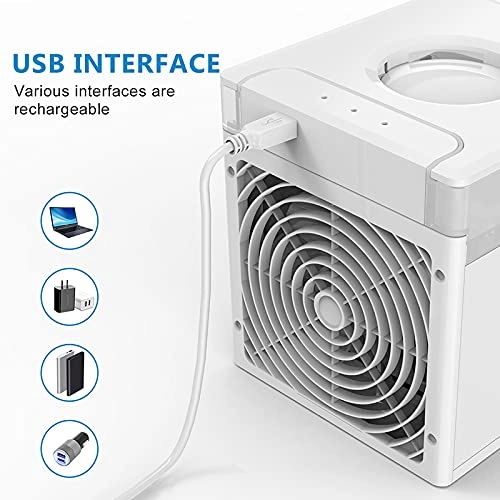 Mini Air Conditioner - 4-in-1 7 Led Lights 3 Speed