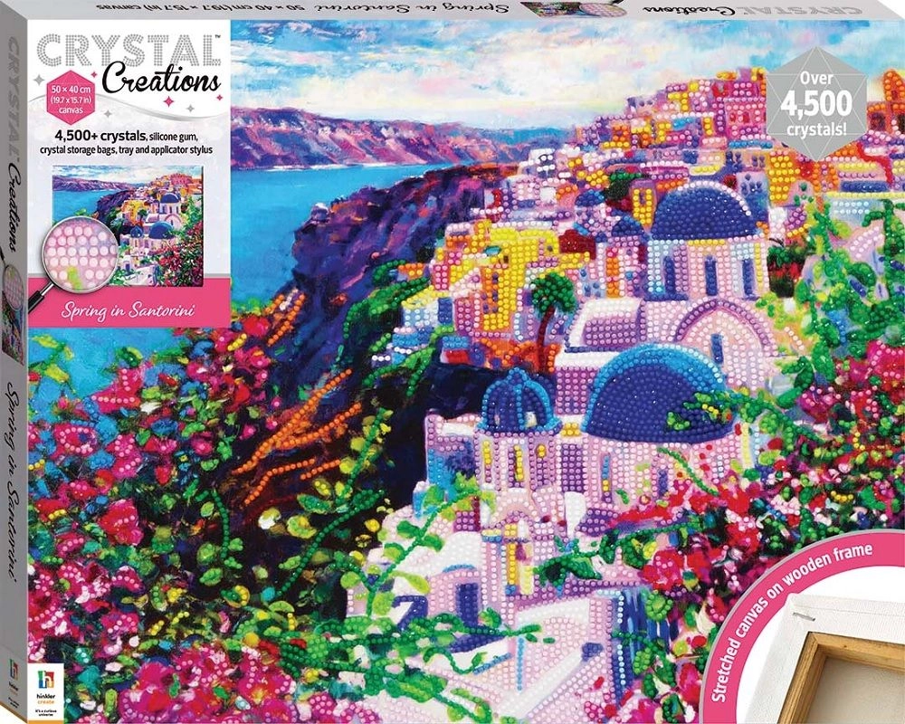 Hinkler Crystal Creations Canvas - Spring in Santorini